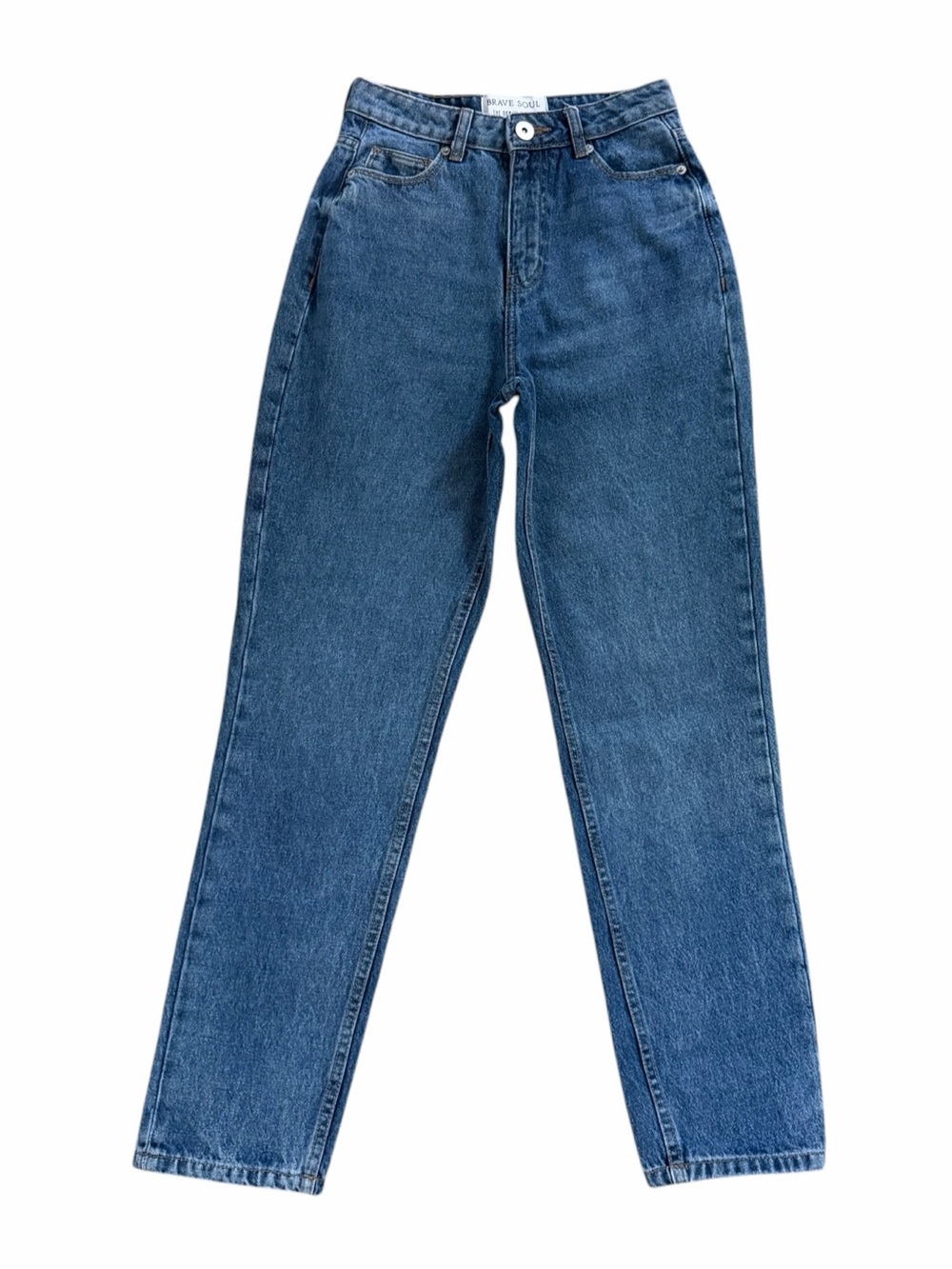 Brave Soul The Denim Re/Set High Rise Straight Tapered Crop Jeans UK 8 (US 4/6)